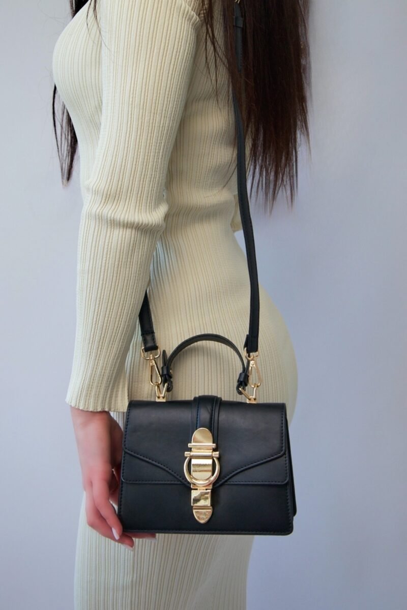 Originele Aron Atelier damestas – schoudertas Hope Black Triple Handtas zwart Aron