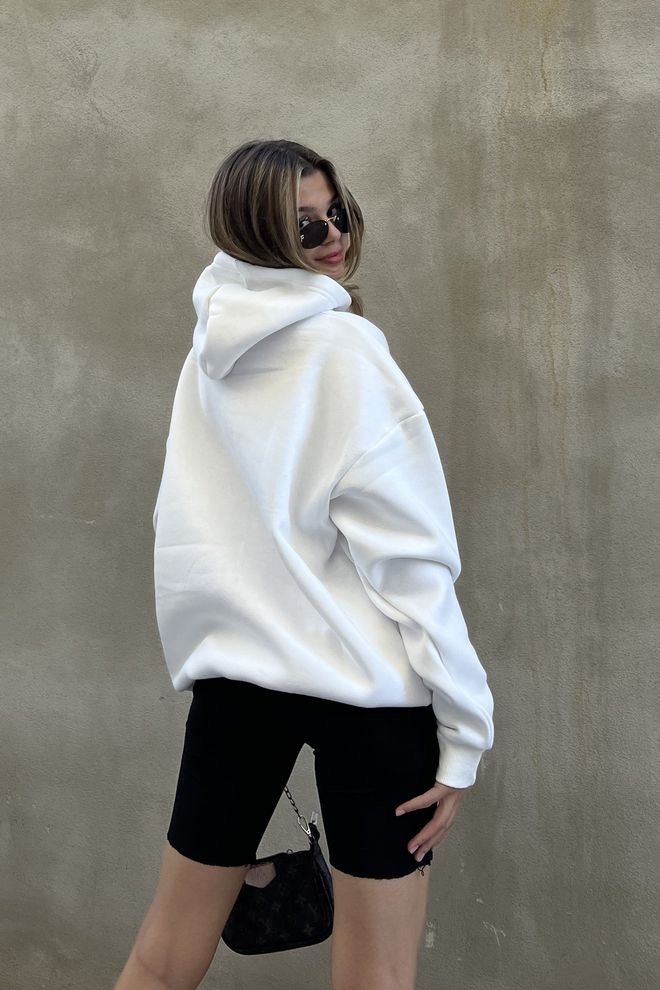 witte hoodie